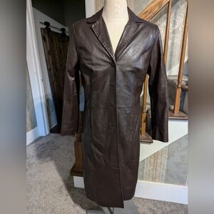 Leather coat